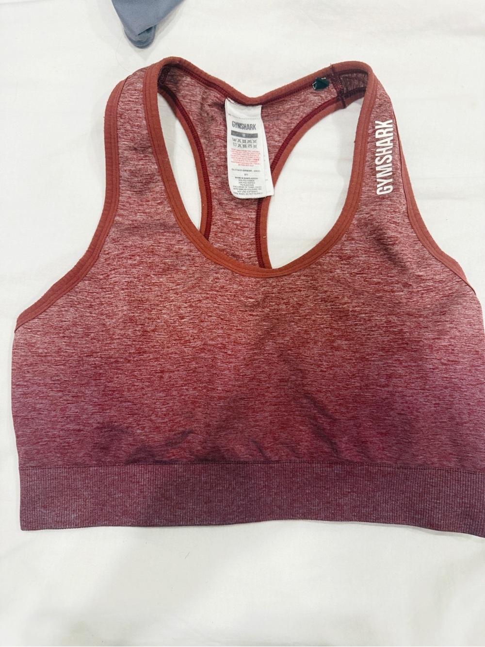 Gymshark Seamless Ombre Racerback Sports Bra - Burgundy